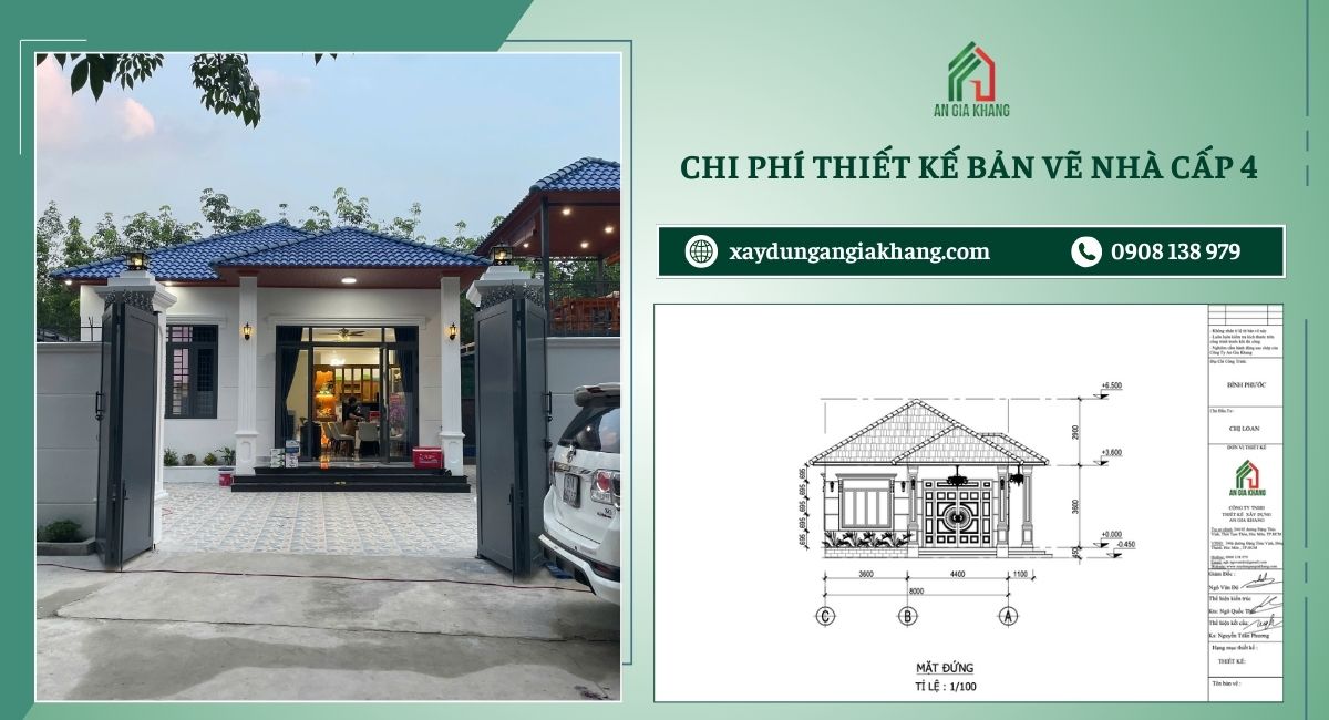 chi phí thiết kế bản vẽ nhà cấp 4 