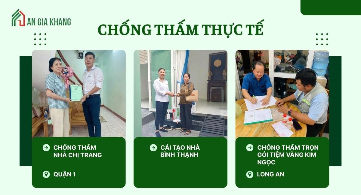 Hình ảnh chống thấm thực tế