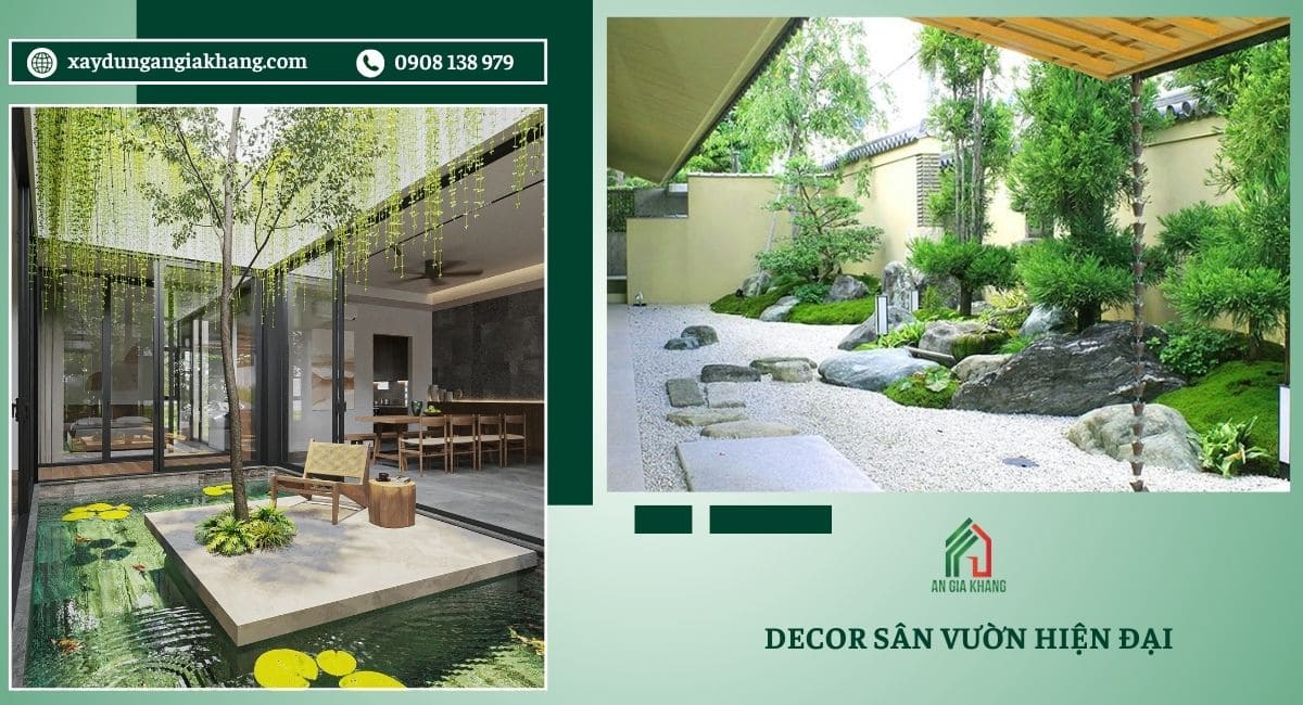 Decor sân vườn hiện đại