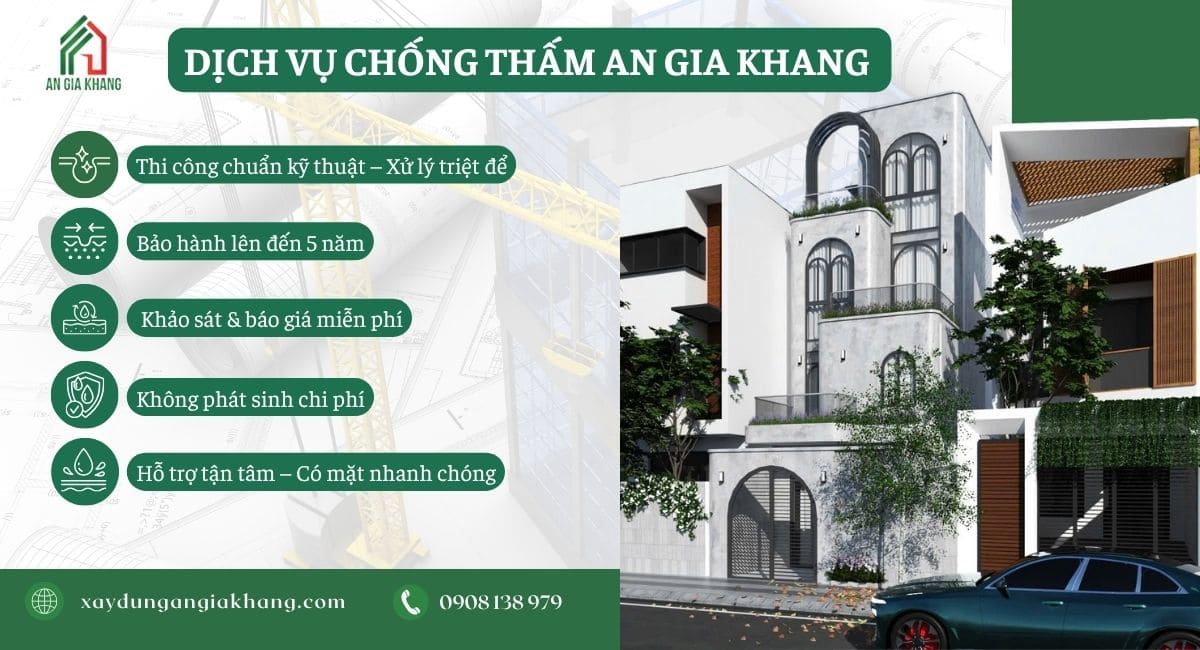 Dịch vụ chống thấm chuyên nghiệp tại An Gia Khang