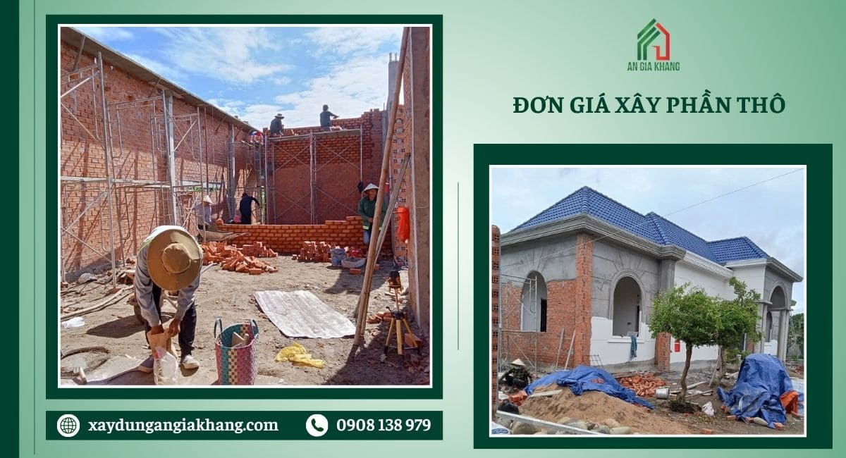 Đơn giá xây nhà phần thô