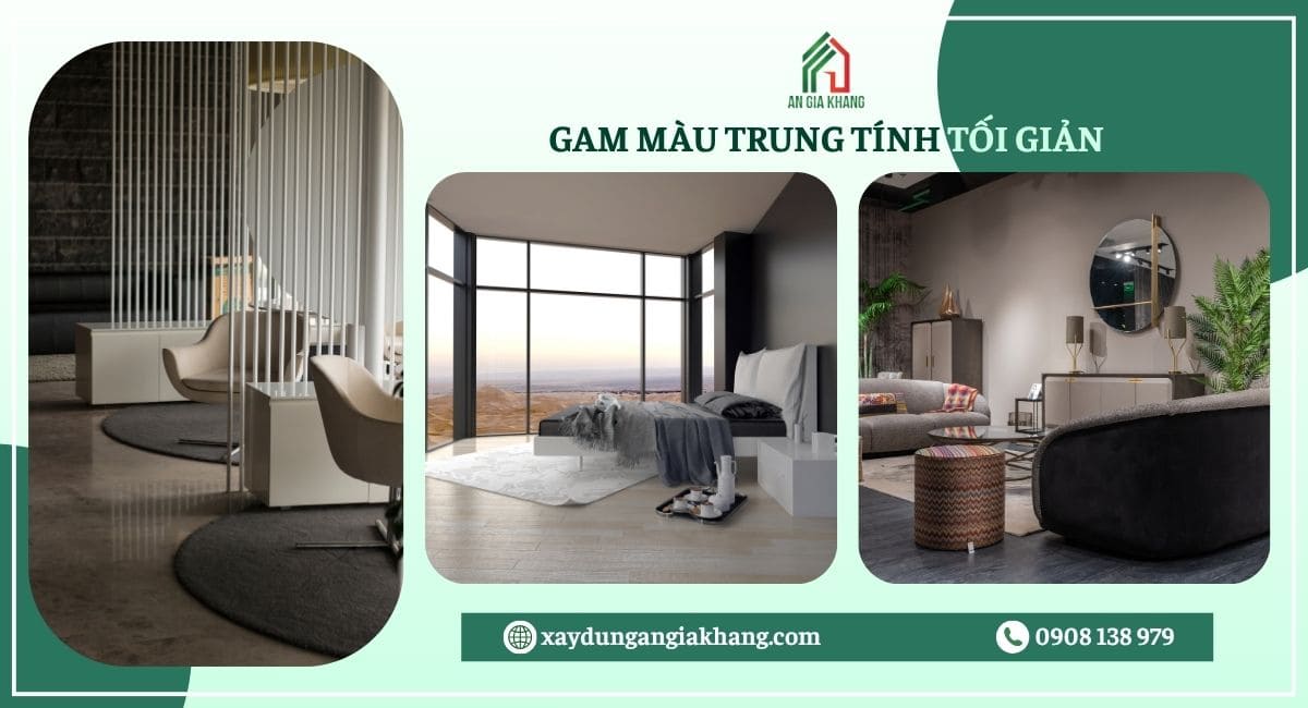 Nội thất có gam màu trung tính tối giản