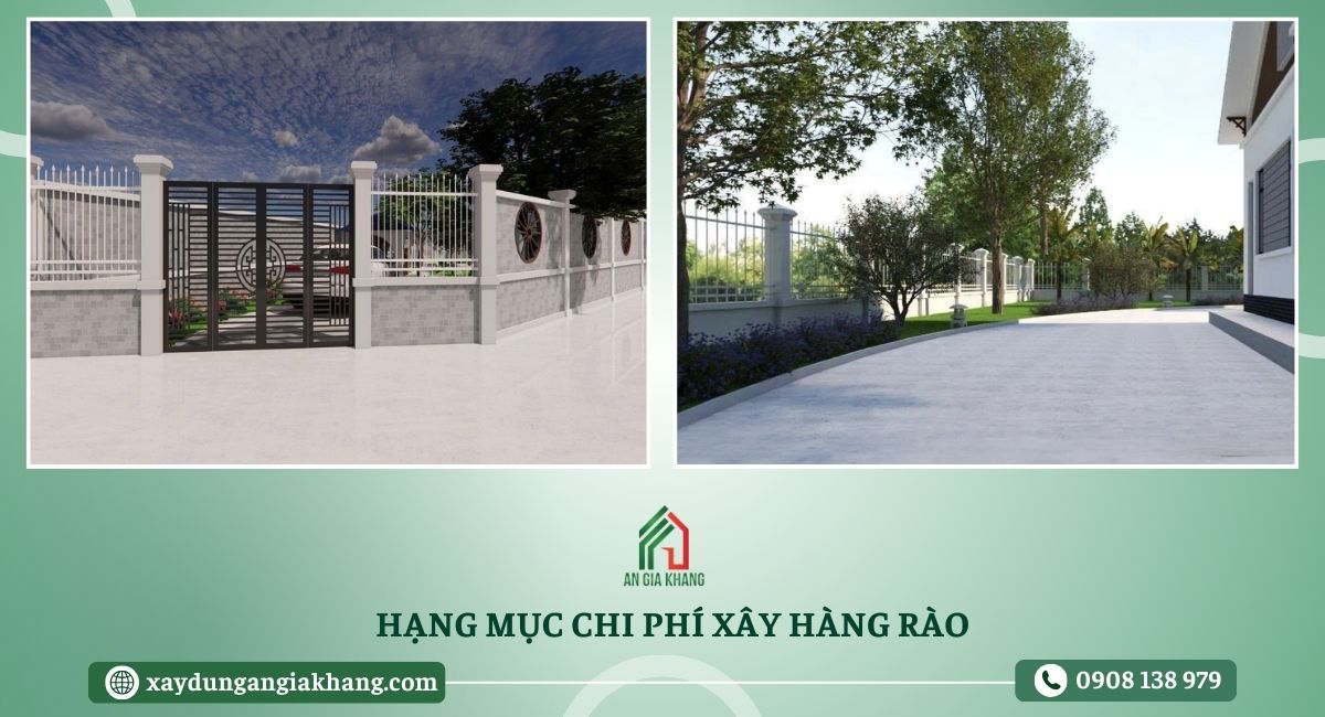 Hạng mục chi phí xây hàng rào