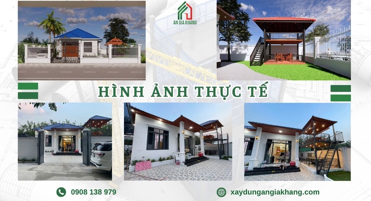 Hình ảnh thực tế của xây nhà cấp 4 mái Thái