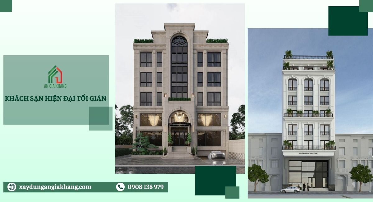 Khách sạn hiện đại tối giản (modern minimalist)