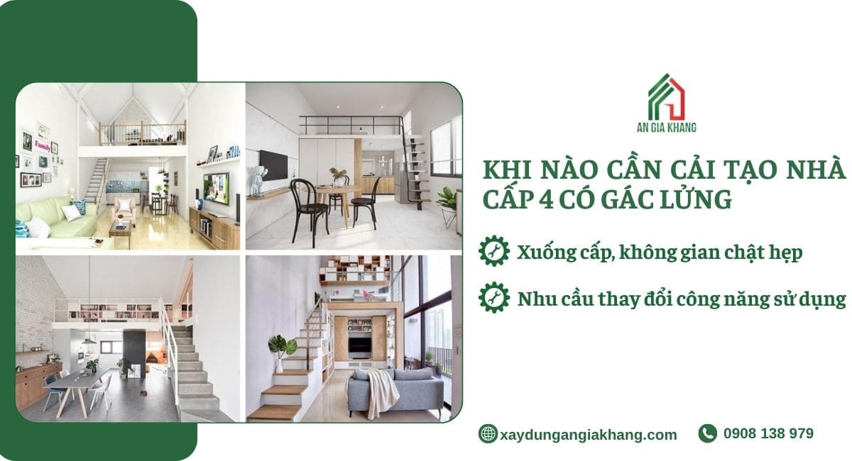 Khi nào cần cải tạo nhà cấp 4 có gác lửng 