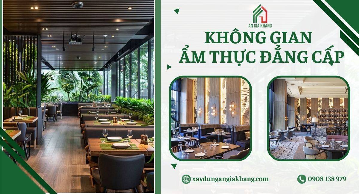 Không gian ẩm thực nhà hàng sang trọng