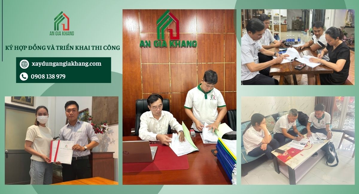 Ký hợp đồng và triển khai thi công 