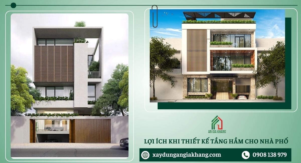 Lợi ích khi thiết kế tầng hầm cho nhà phố 