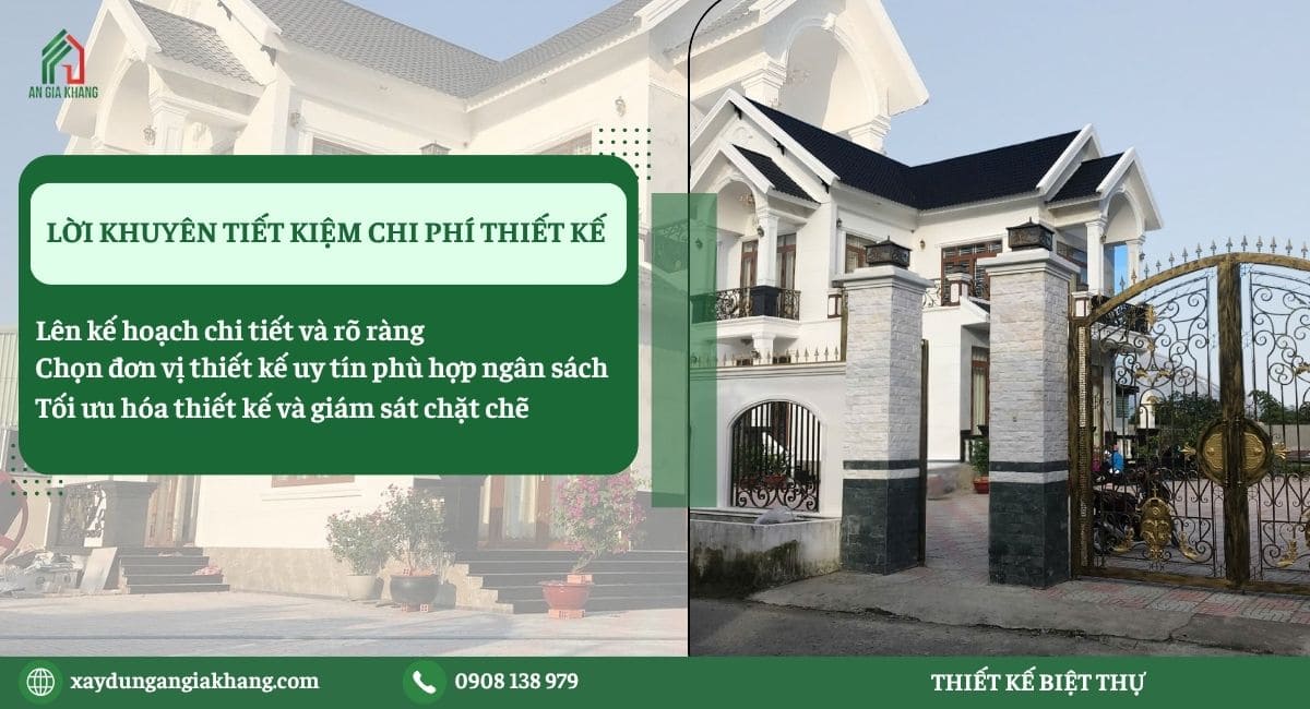 Lời khuyên tiết kiệm chi phí tiết thế biệt thự 