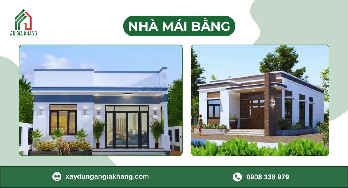 Mẫu nhà cấp 4 mái bằng