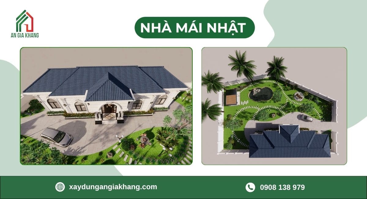 Mẫu nhà thiết kế mái Nhật tại An Gia Khang