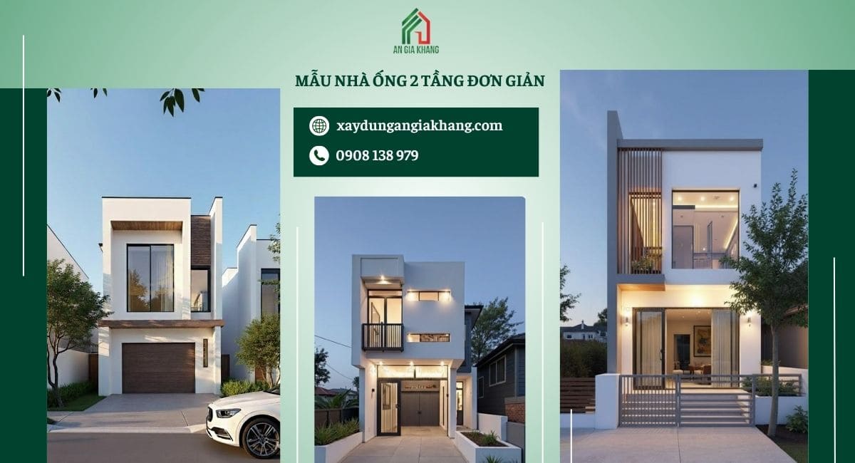 Mẫu nhà ống 2 tầng đơn giản 