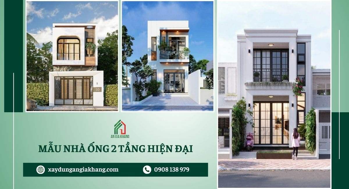 Mẫu nhà ống 2 tầng hiện đại