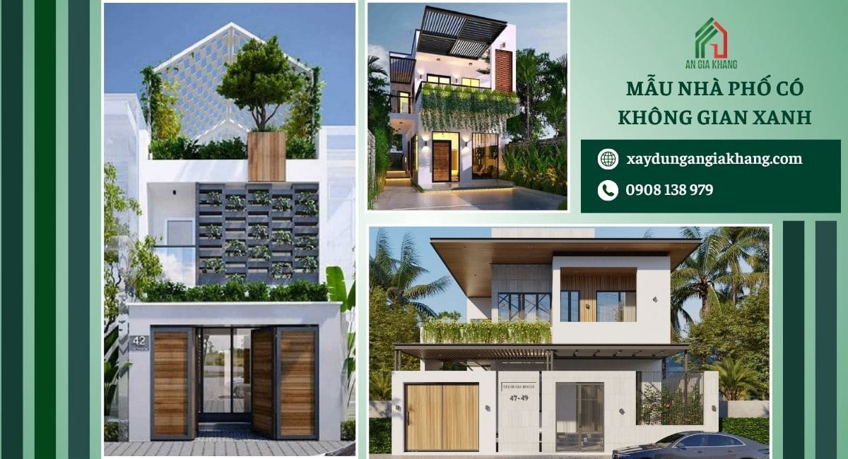 Mẫu nhà phố có không gian xanh 