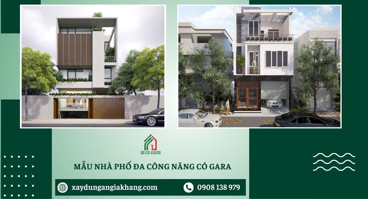 Mẫu nhà phố đa công năng có gara