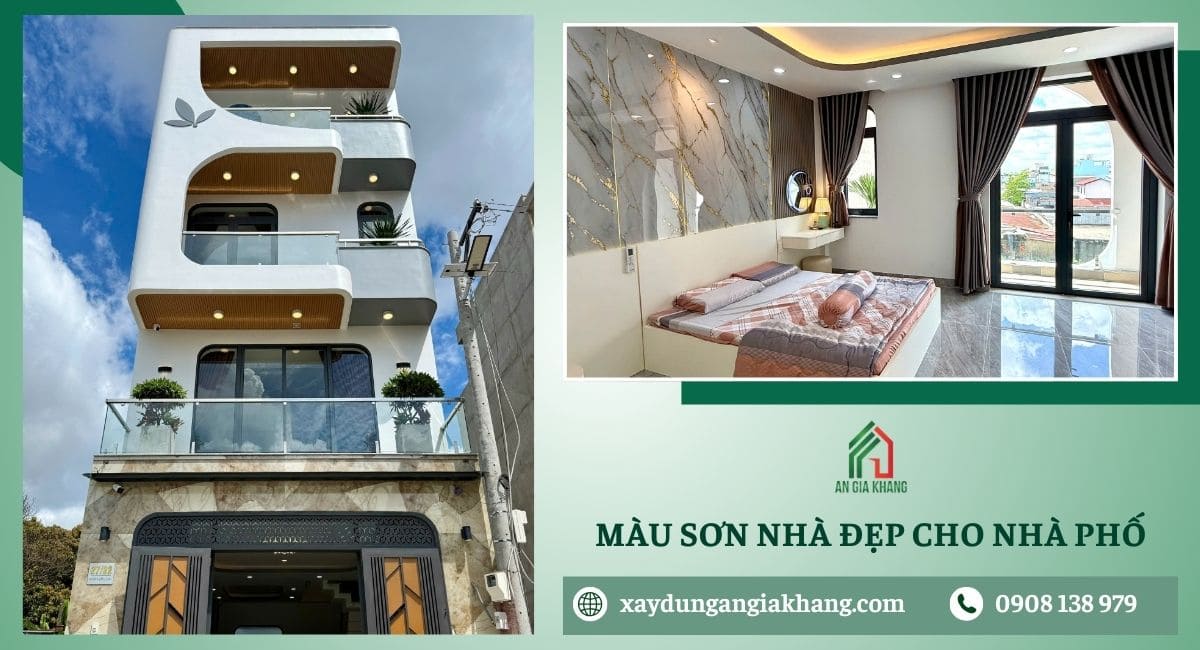 Màu sơn nhà đẹp cho nhà phố