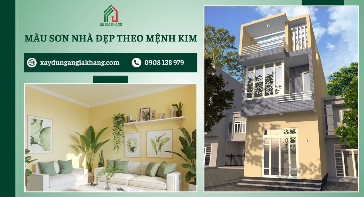 Màu sơn nhà đẹp theo mệnh kim