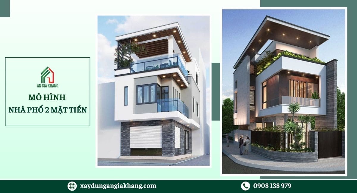 Mô hình nhà phố 2 mặt tiền