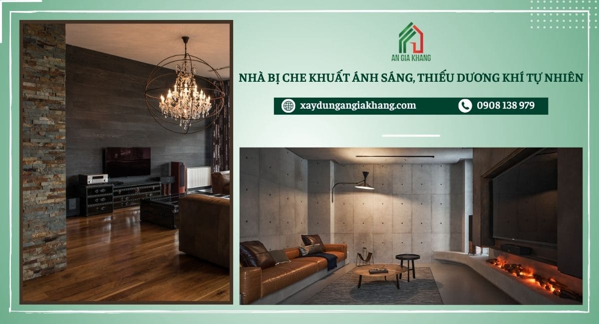 Nhà bị che khuất ánh sáng, thiếu dương khí tự nhiên 