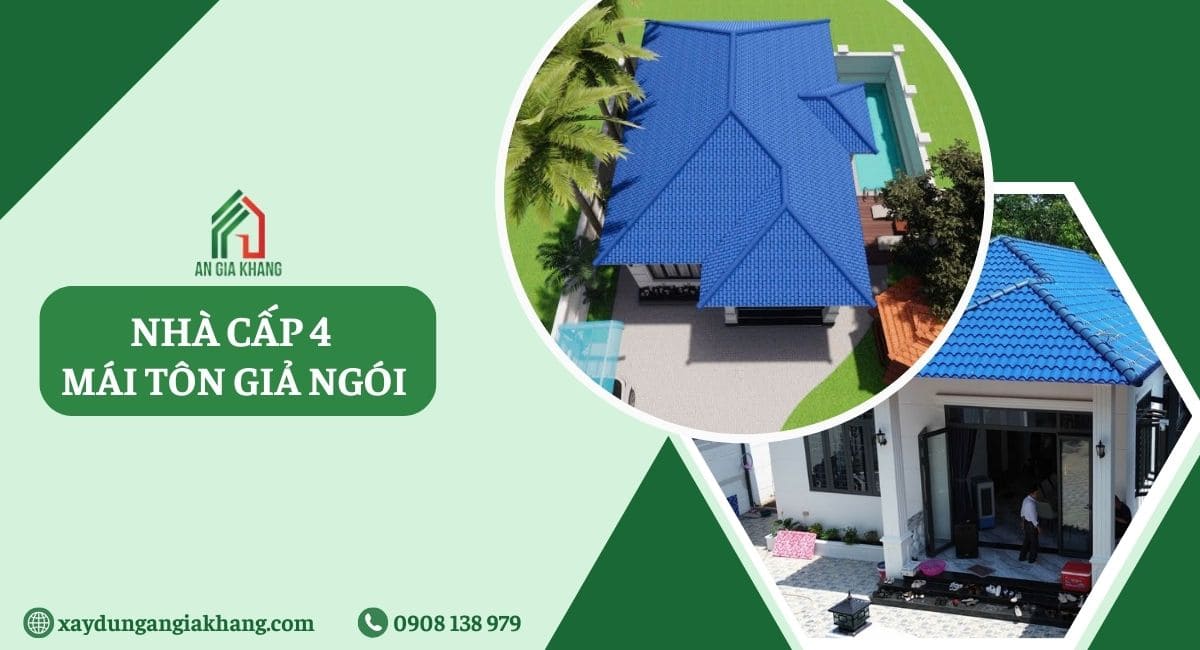 xây nhà cấp 4 mái tôn 