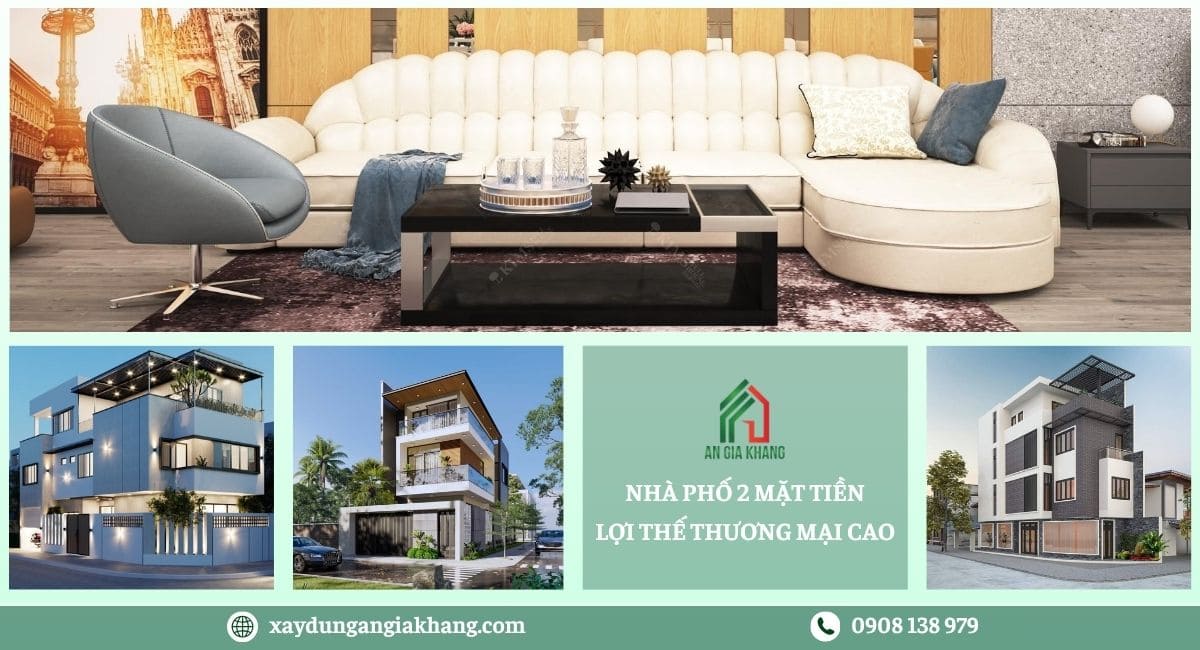 Nhà phố 2 mặt tiền có khả năng thương mại cao