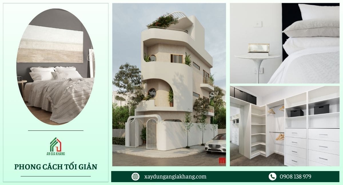 Nhà phố 2 mặt tiền phong cách tối giản