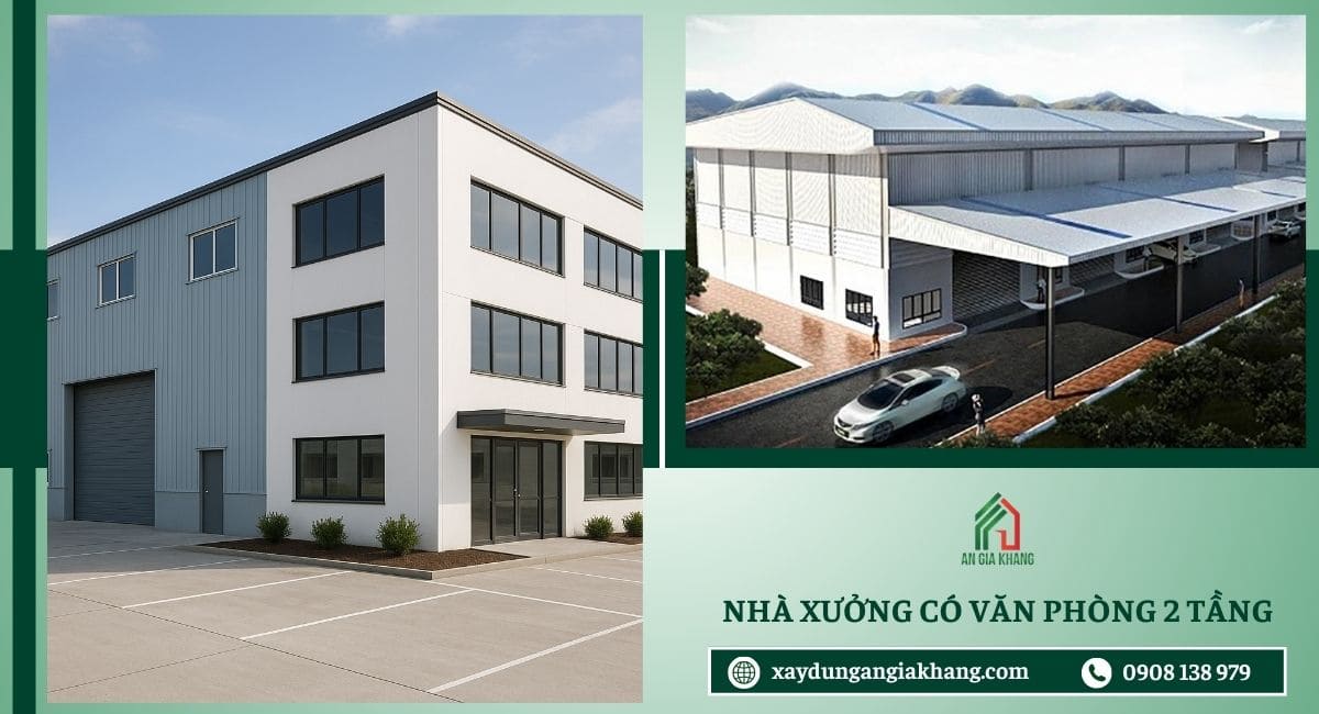 Nhà xưởng có văn phòng 2 tầng