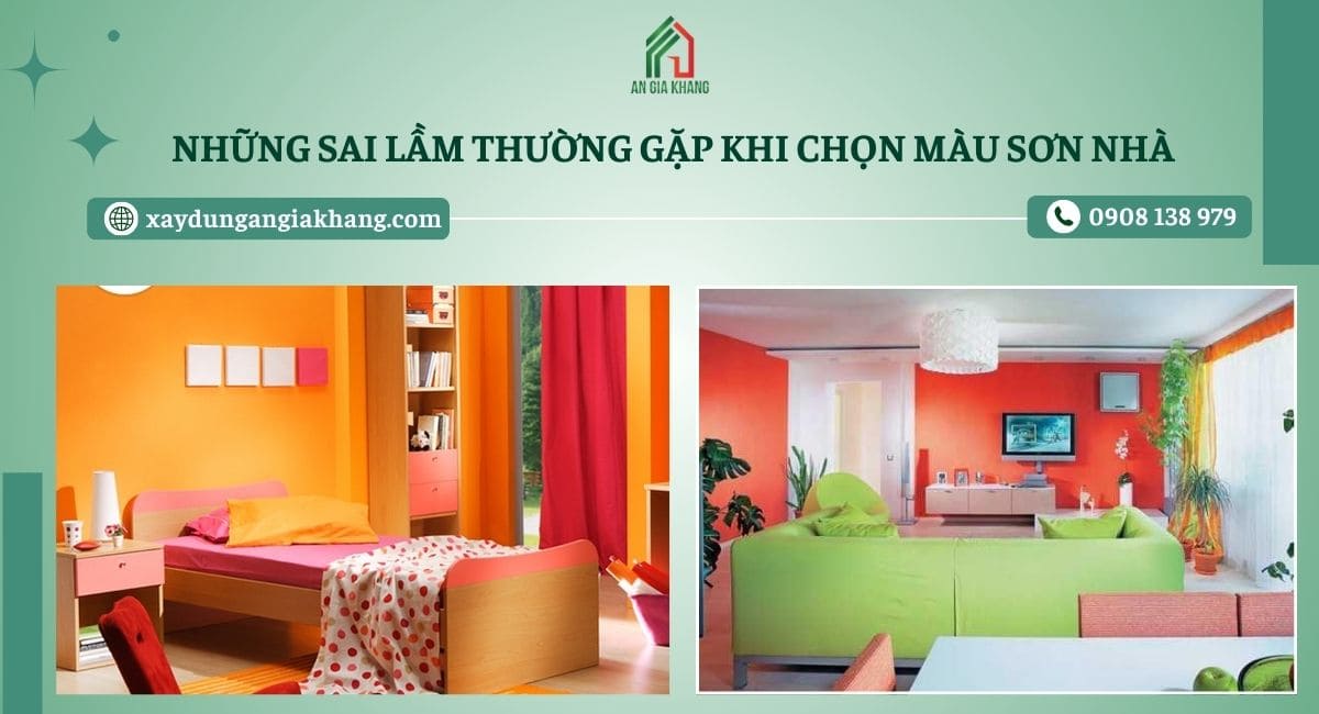 Những sai lầm thường gặp khi chọn màu sơn nhà