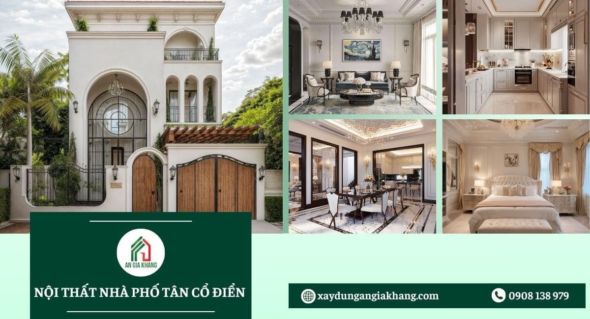 Nội thất nhà phố tân cổ điển 