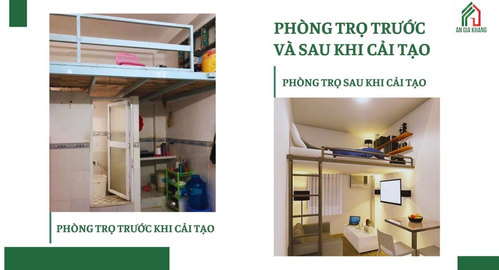 trước và sau khi sửa trọ