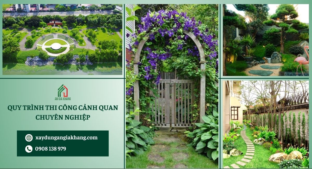 Quy trình thi công cảnh quan chuyên nghiệp