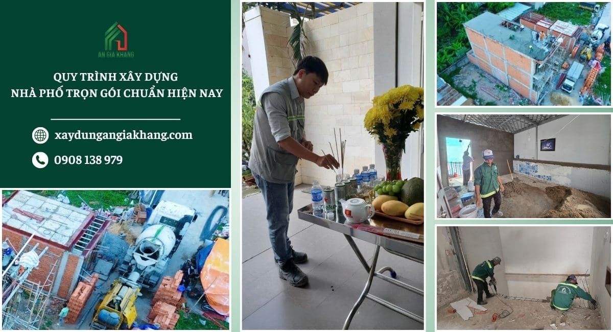 Quy trình xây dựng nhà phố trọn gói chuẩn hiện nay