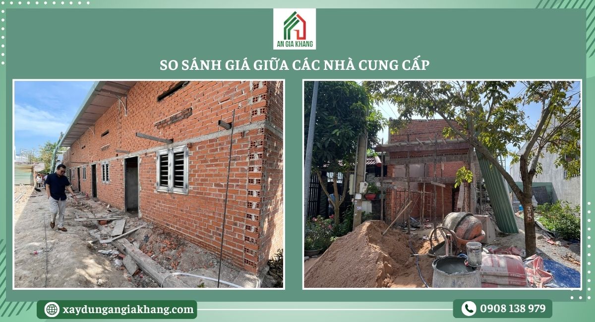 So sánh giá giữa các nhà cung cấp