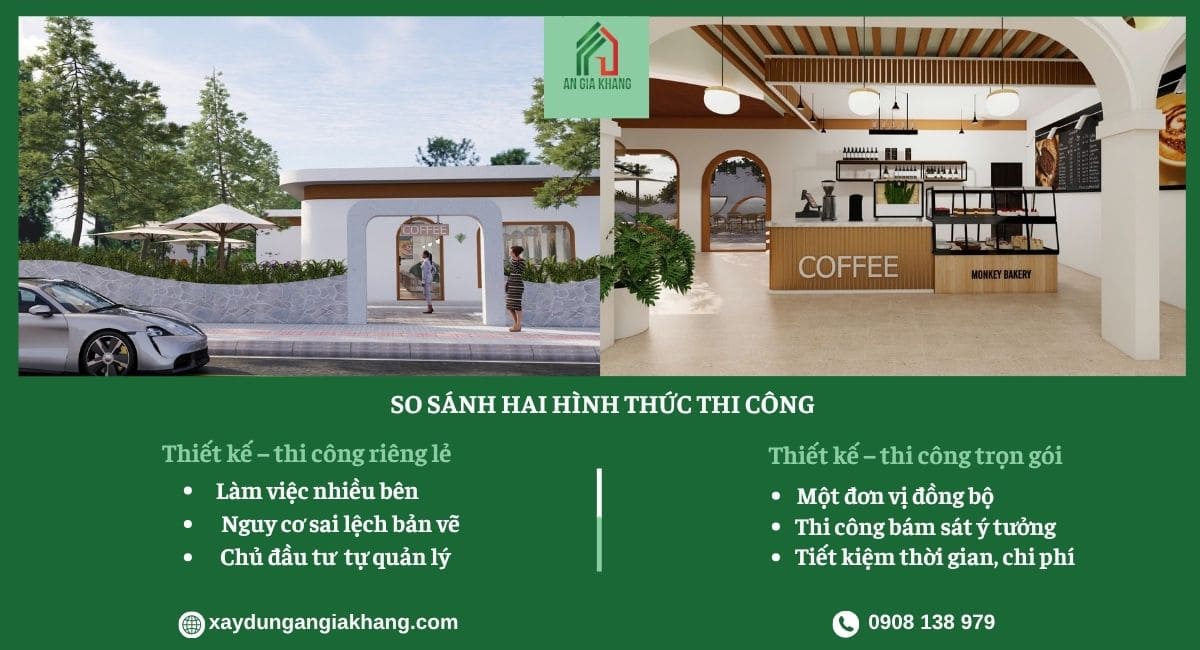 So sánh 2 hình thức thi công