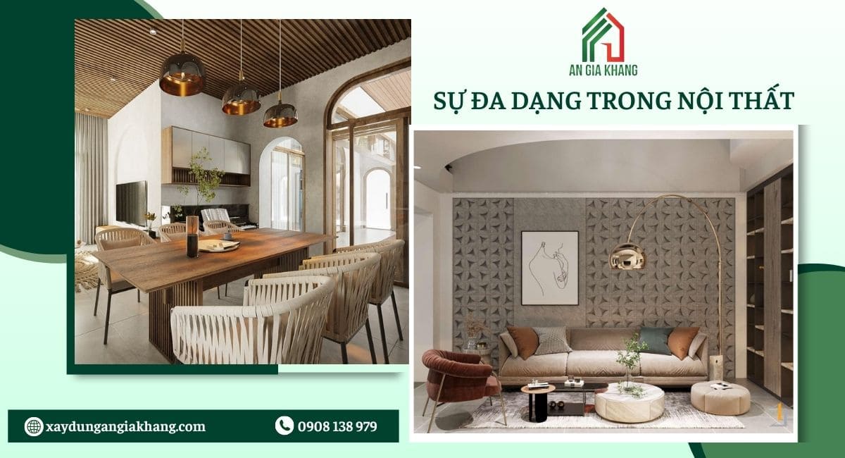 Sự đa dạng trong nội thất nhà cấp 4