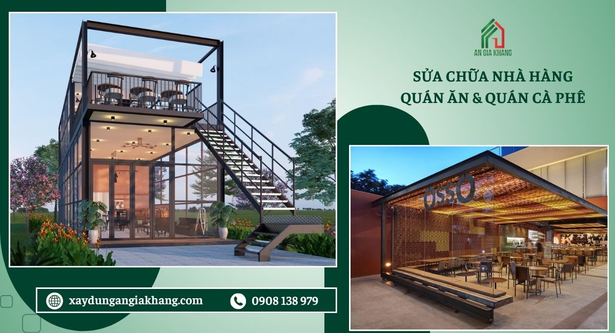 sửa chữa nhà hàng quán ăn và quán cà phê