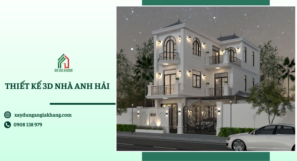 Thiết kế 3D nhà anh Hải