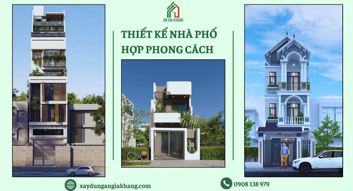 Thiết kế nhà phố hợp phong cách