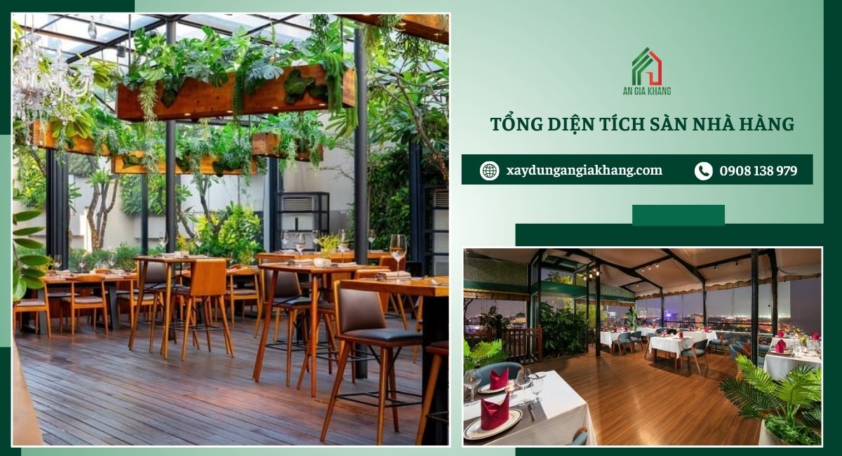 Tổng diện tích sàn nhà hàng