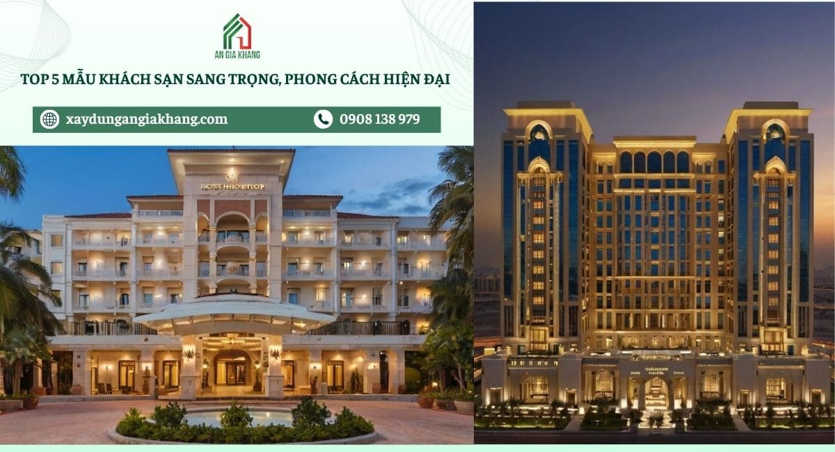 Mẫu khách sạn sang trọng, phong cách hiện đại