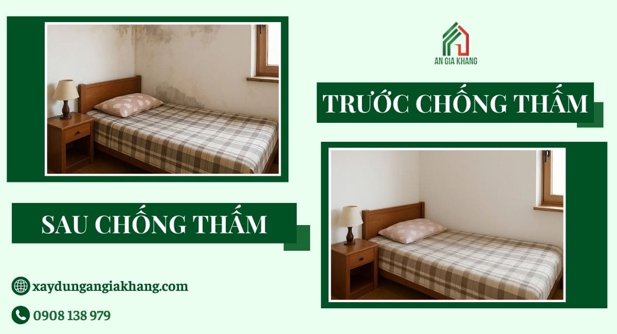 Trước và sau khi chống thấm