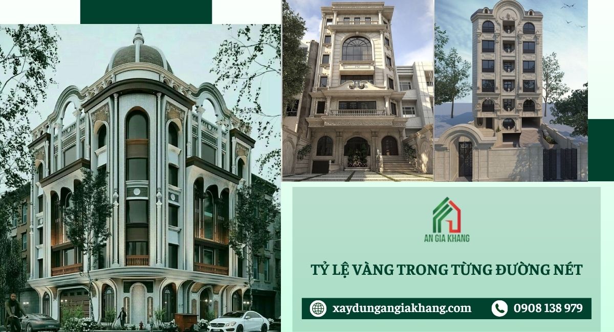Tỷ lệ vàng trong từng đường nét 