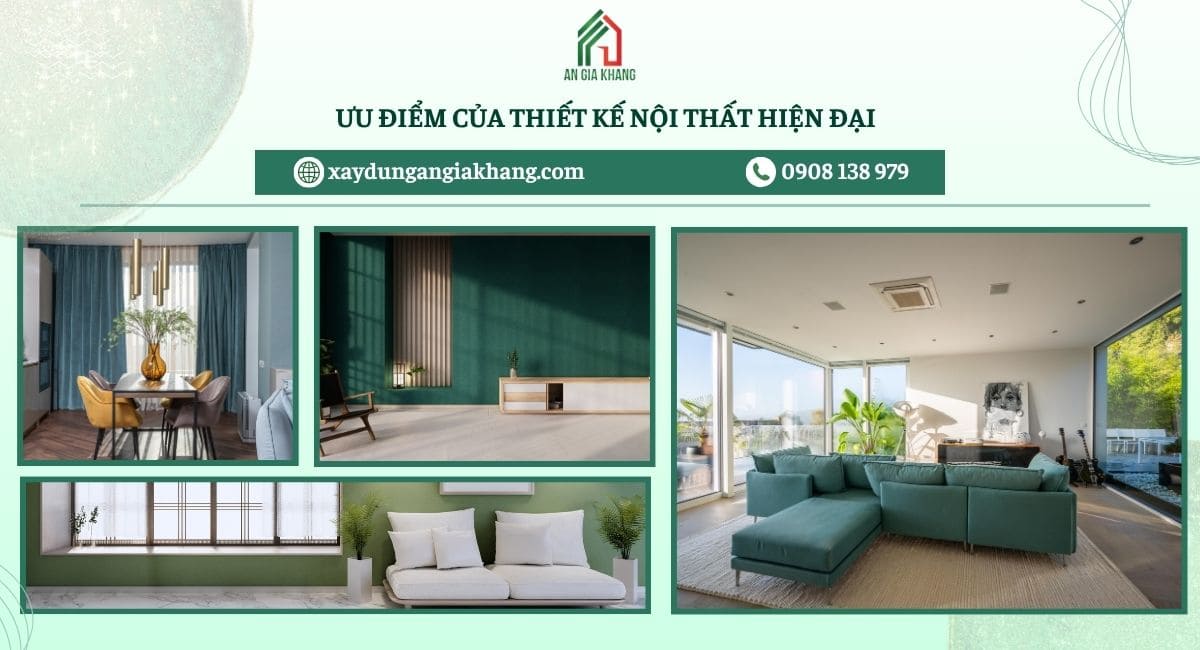 Ưu điểm của thiết kế nội thất hiện đại