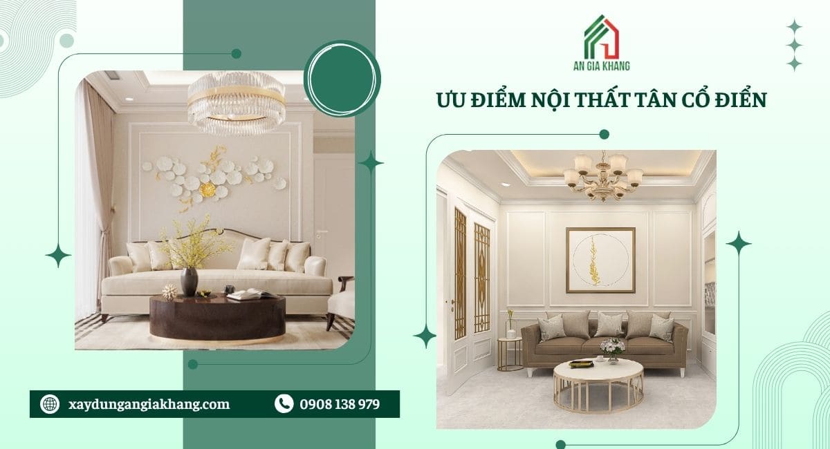 Ưu điểm của nội thất tân cổ điển 