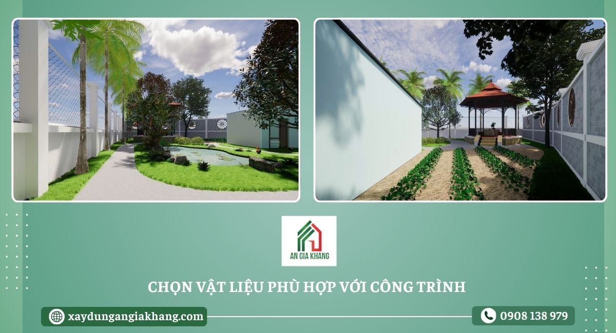 Chọn vật liệu phù hợp với công trình