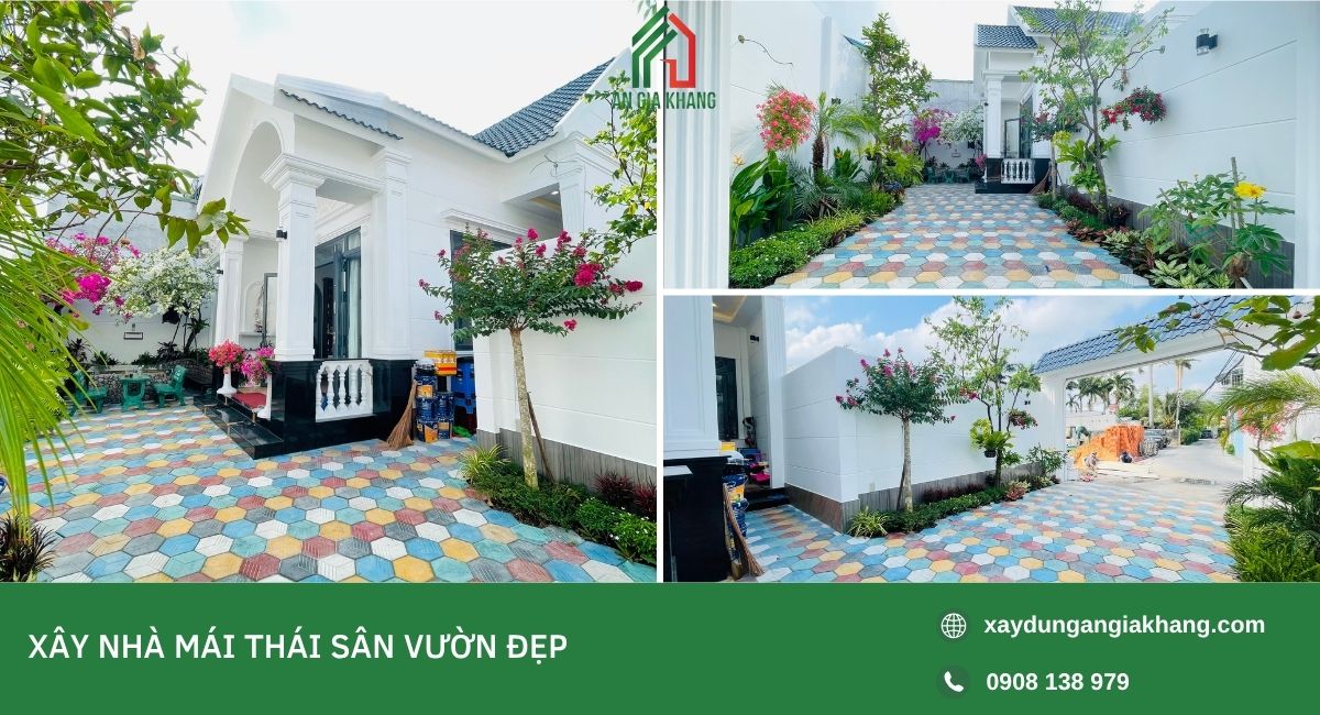 Nhà mái Thái sân vườn đẹp tại An Gia Khang