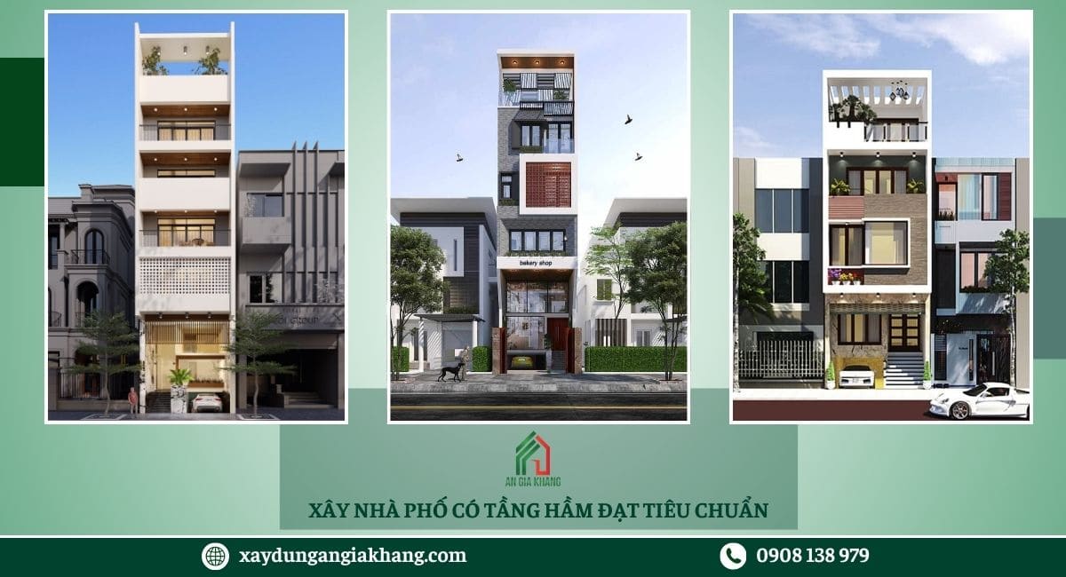 Xây nhà phố có tầng hầm đạt tiêu chuẩn 