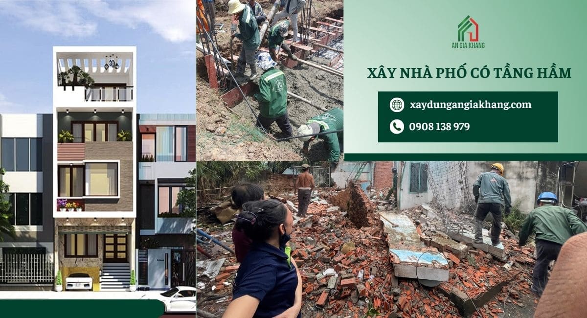 Xây nhà phố có tầng hầm