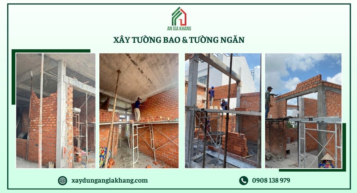 Xây tường bao và tường ngăn
